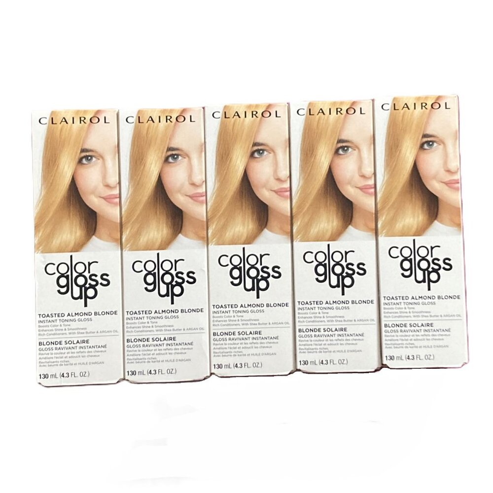 5X NEW Clairol Color Gloss Up Semi Permanent Hair Color, Toasted Almond Color